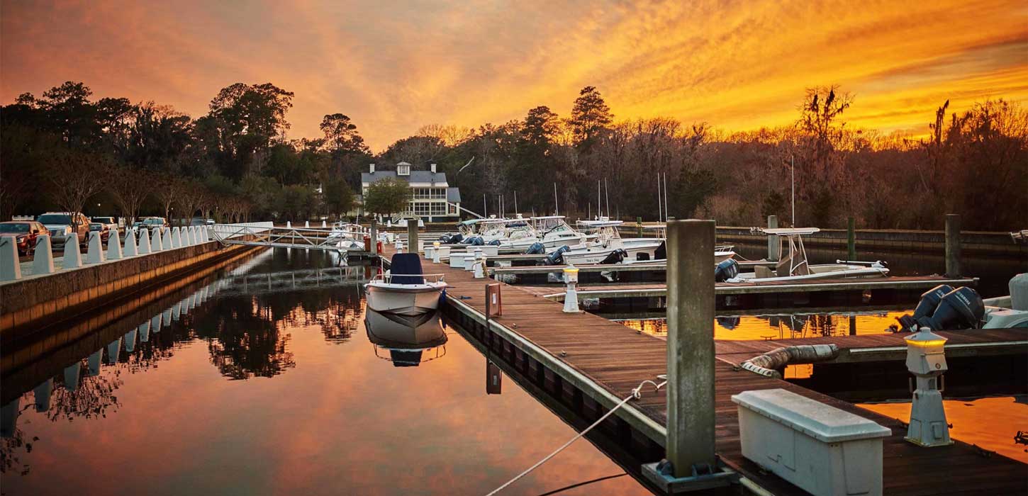 Sunset Dock Slide background